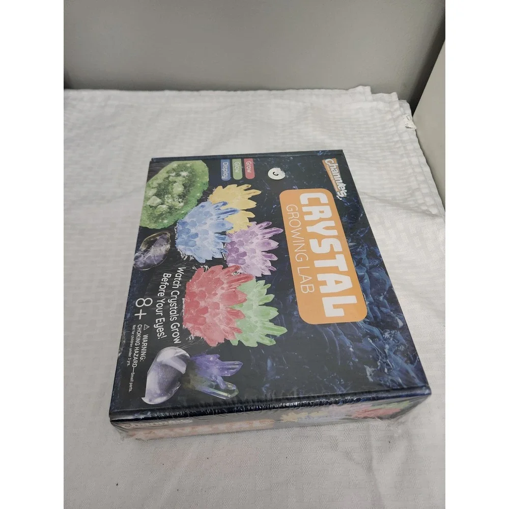 Channies Crystal Growing Lab Science Kit Grow Glow Display Kids Ages 8 Plus NEW